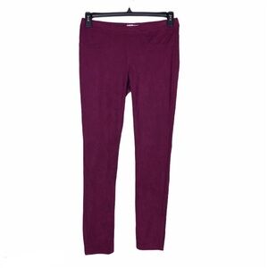 Altar'd State Wine Pull On Velour Skinny Pants S
